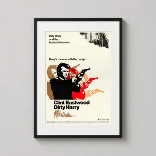 Dirty Harry 1971 Clint Eastwood Vintage Movie Poster