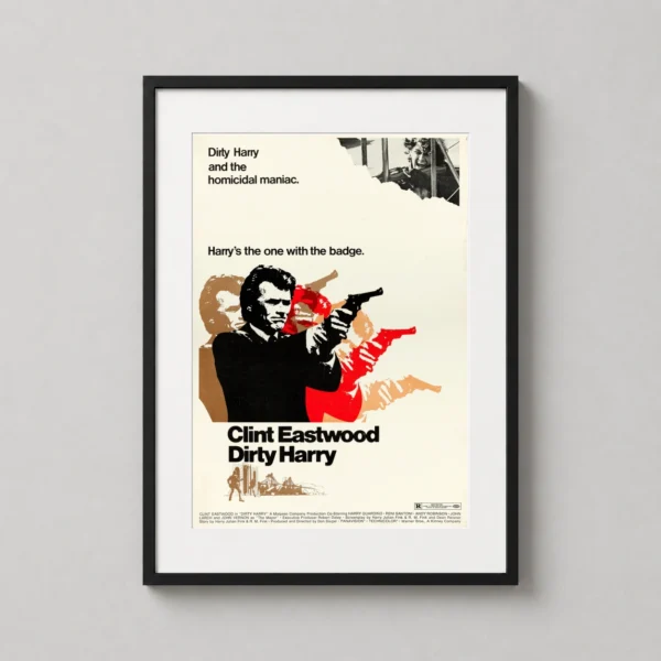 Dirty Harry 1971 Clint Eastwood Vintage Movie Poster