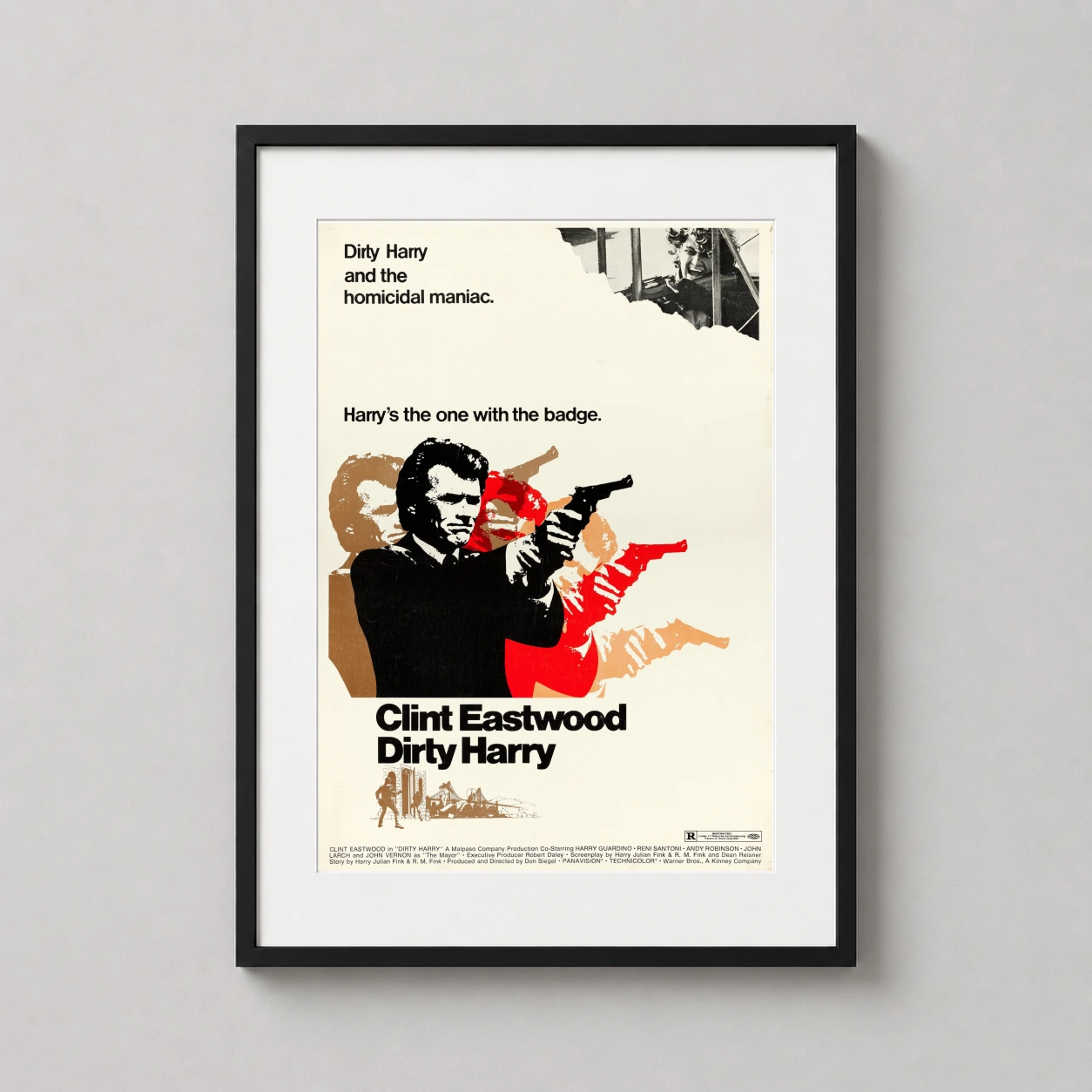 Dirty Harry — dirty Harry 1971 Clint Eastwood Vintage is presented as a frame-ready