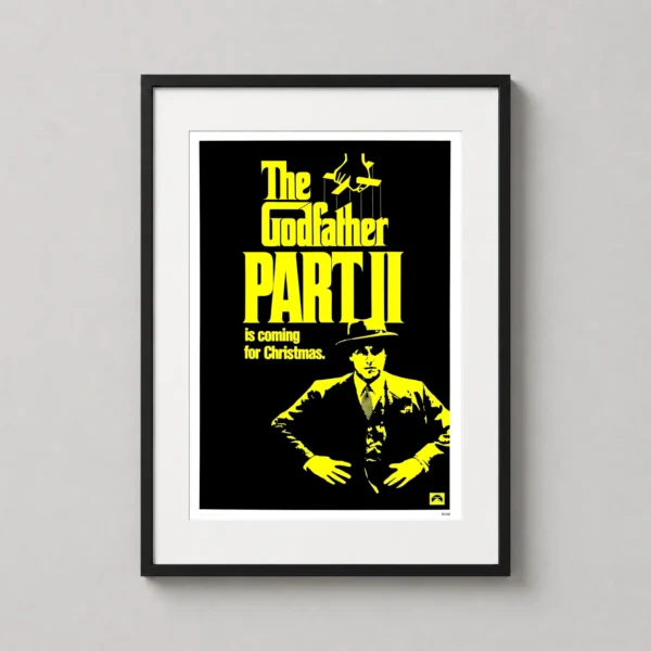 Godfather Part II Vintage Yellow Minimalist Movie Poster