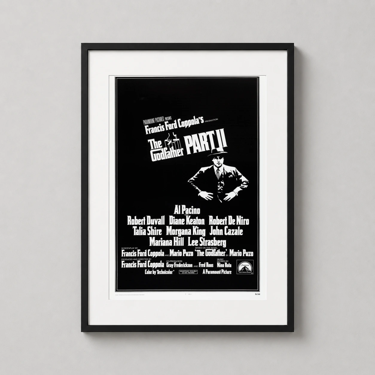 Godfather Part Ii — godfather Part II Black-and-White Minimalist Art is presented as a
