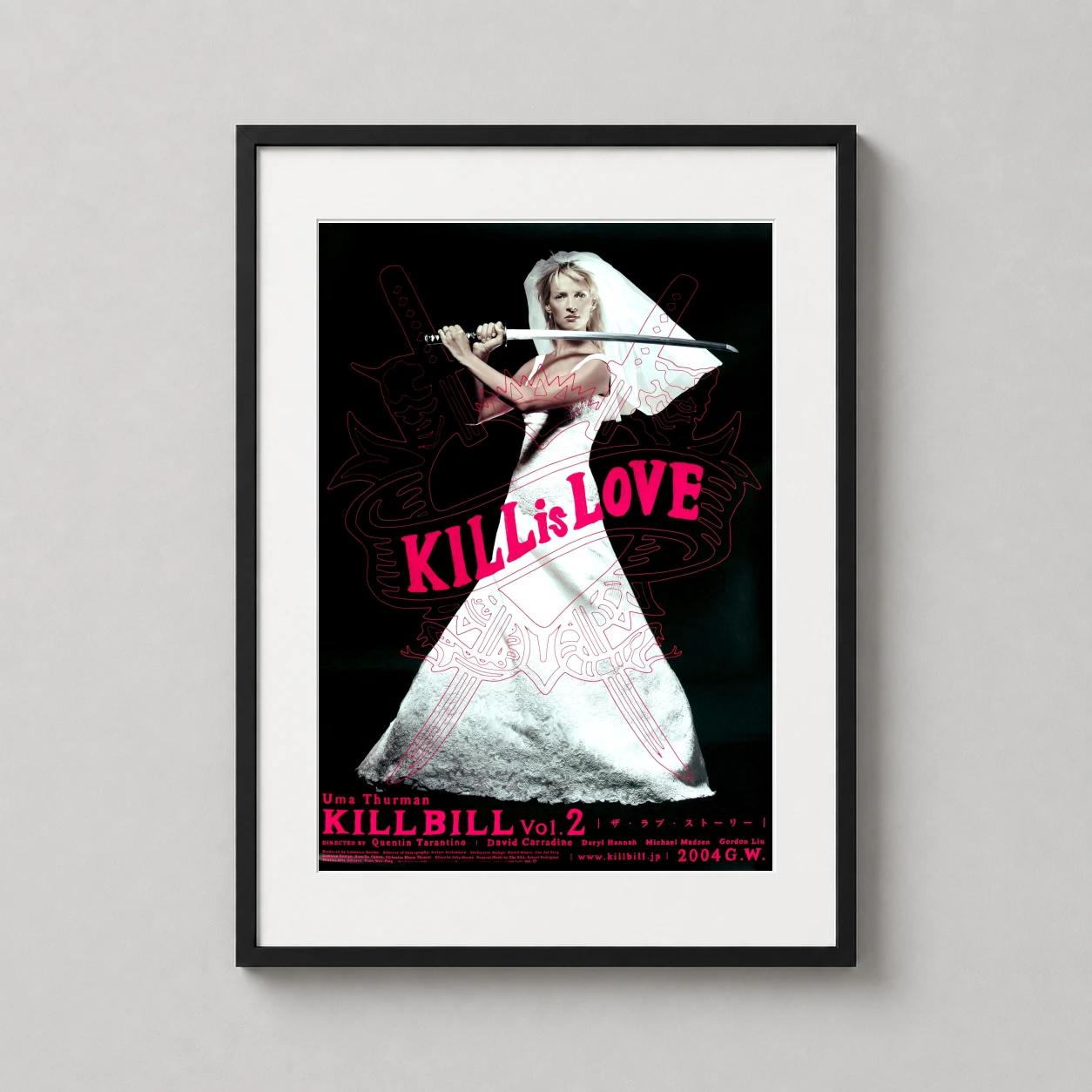 Kill Bill Vol 2 — kill Bill Vol 2 The Bride Wedding Dress presented as a frame-ready