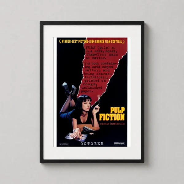 Pulp Fiction Mia Wallace Vintage Movie Art Movie Poster