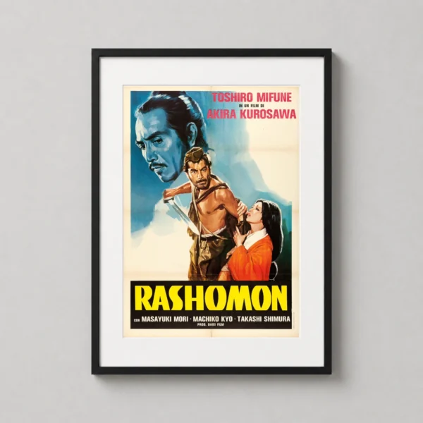 Rashomon Akira Kurosawa Vintage Italian Style Movie Poster
