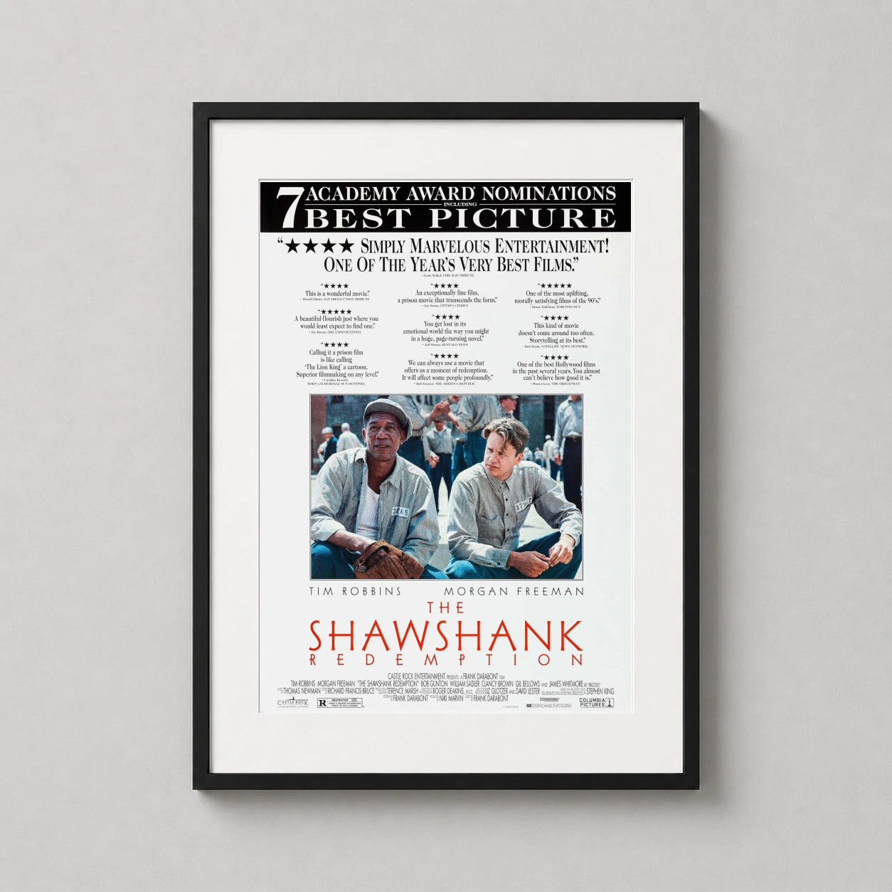 Shawshank Redemption — theatrical poster for The Shawshank Redemption featuring Tim Robbins