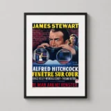 Rear Window Fenetre Sur Cour, Hitchcock Belgian Poster Movie Poster