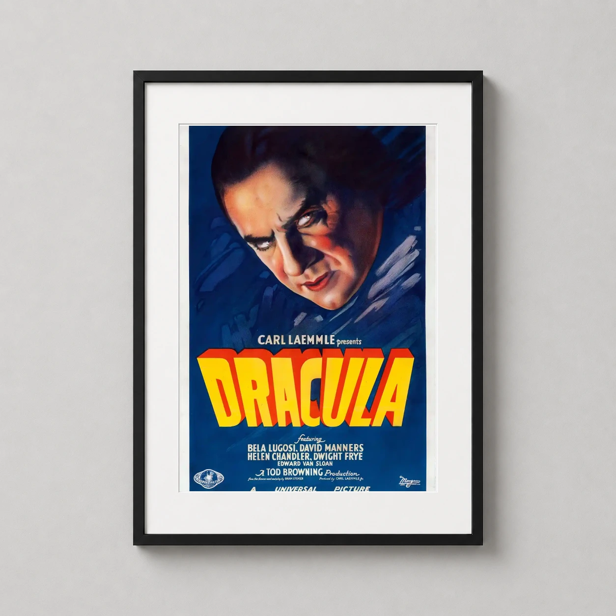 Dracula 1931 Bela Lugosi — vibrant 1931 Dracula movie poster reproduction featuring Bela Lugosi's
