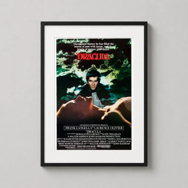 Dracula 1979 Frank Langella Vintage Gothic Movie Poster