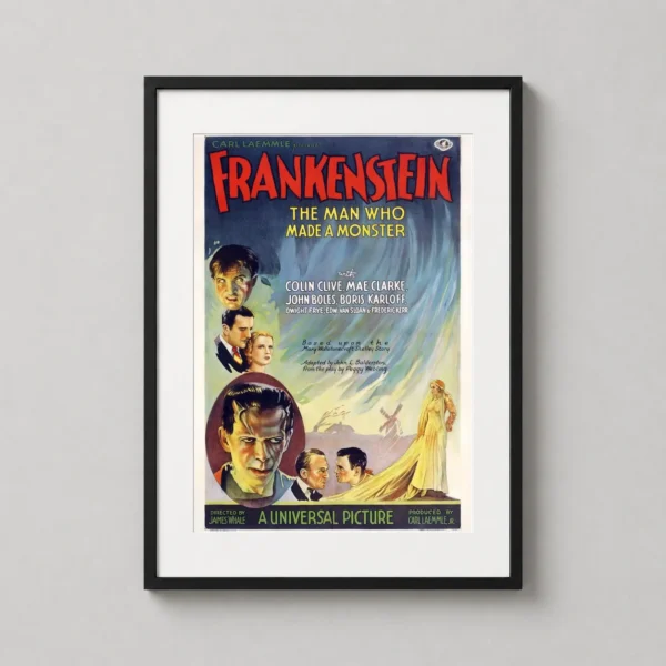 Frankenstein 1931 Vintage Universal Horror Movie Poster