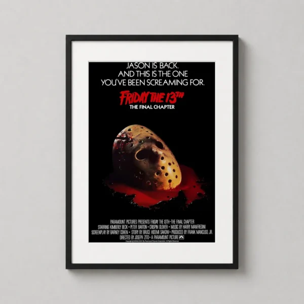 Friday the 13th The Final Chapter Jason Mask Movie Poster