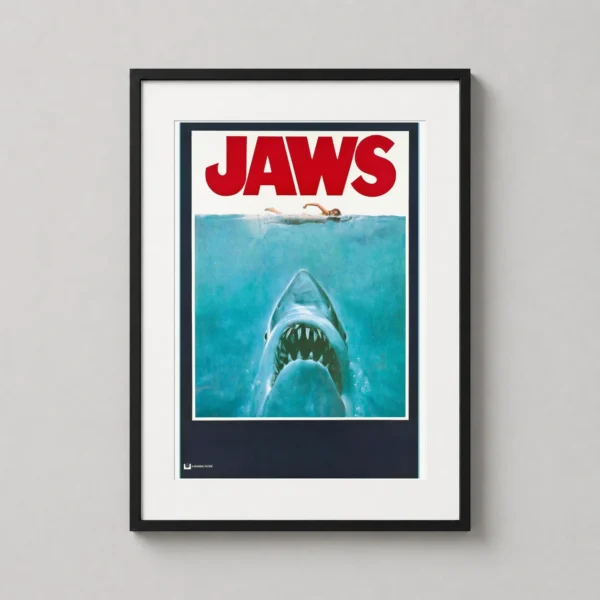 Jaws 1975 Great White Shark Attack Movie Poster