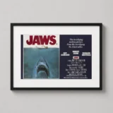 Jaws 1975 Spielberg Horror Great White Shark Art Movie Poster