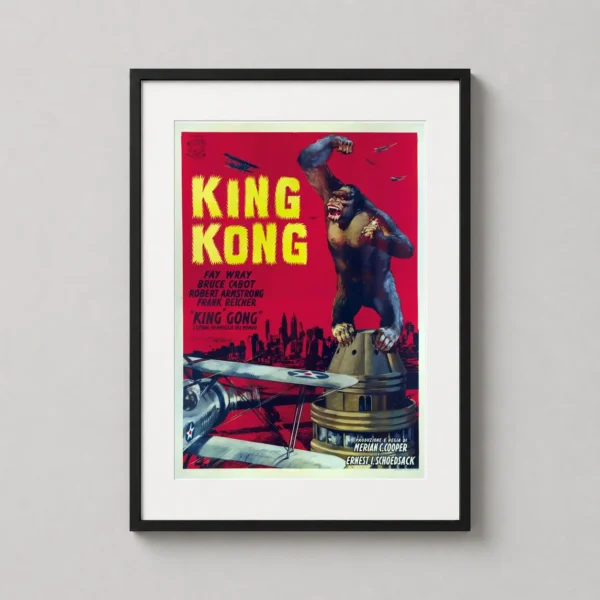King Kong 1961 Italian Re-Release Retro Monster Movie Art Poster
