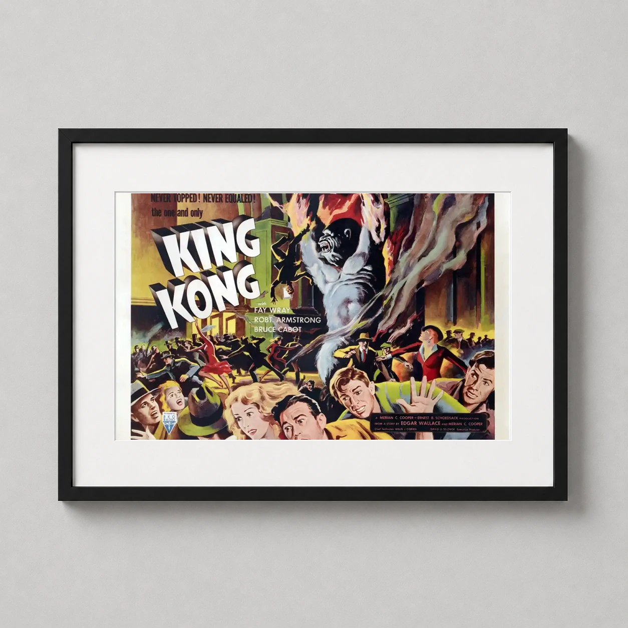 King Kong 1956 Rerelease — features the 1956 US rerelease artwork of King Kong towering over a