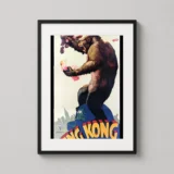 King Kong 1933 Empire State Building Biplane Attack Poster Movie Poster