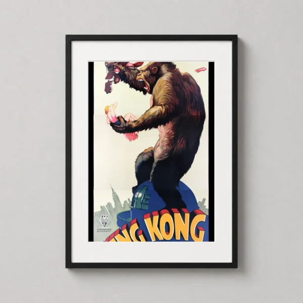 King Kong 1933 Empire State Building Biplane Attack Poster Movie Poster