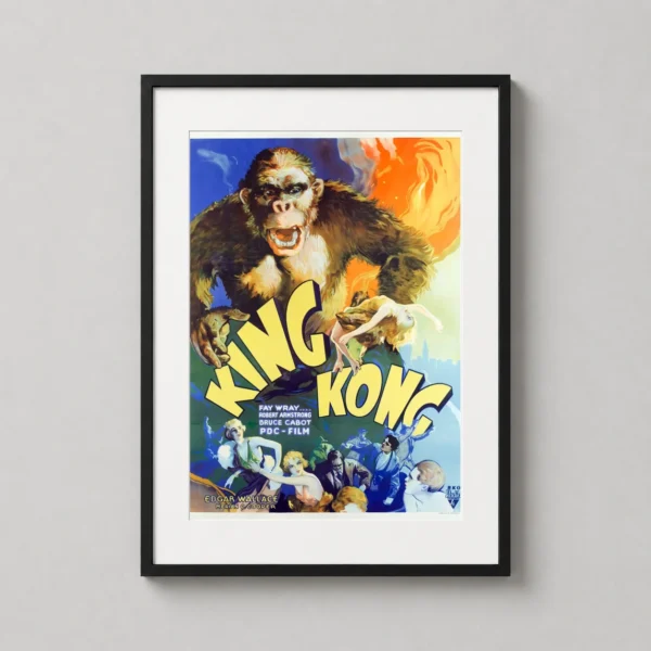 King Kong 1933 Classic RKO Vintage Movie Poster