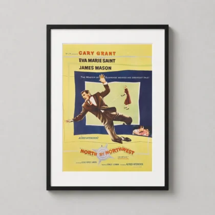 North by Northwest – Classic Cary Grant wall print with film-room character by MerchFuse
