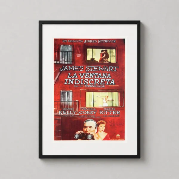 Rear Window 1954 Spanish Release La Ventana Indiscreta Movie Poster