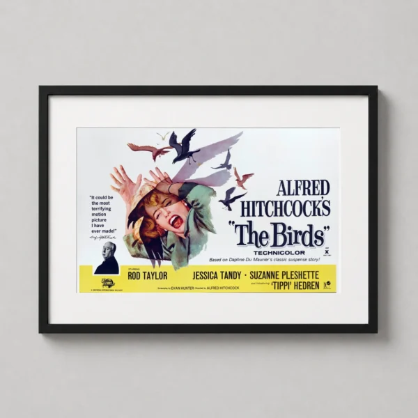 The Birds 1963 Alfred Hitchcock Classic Horror Movie Poster
