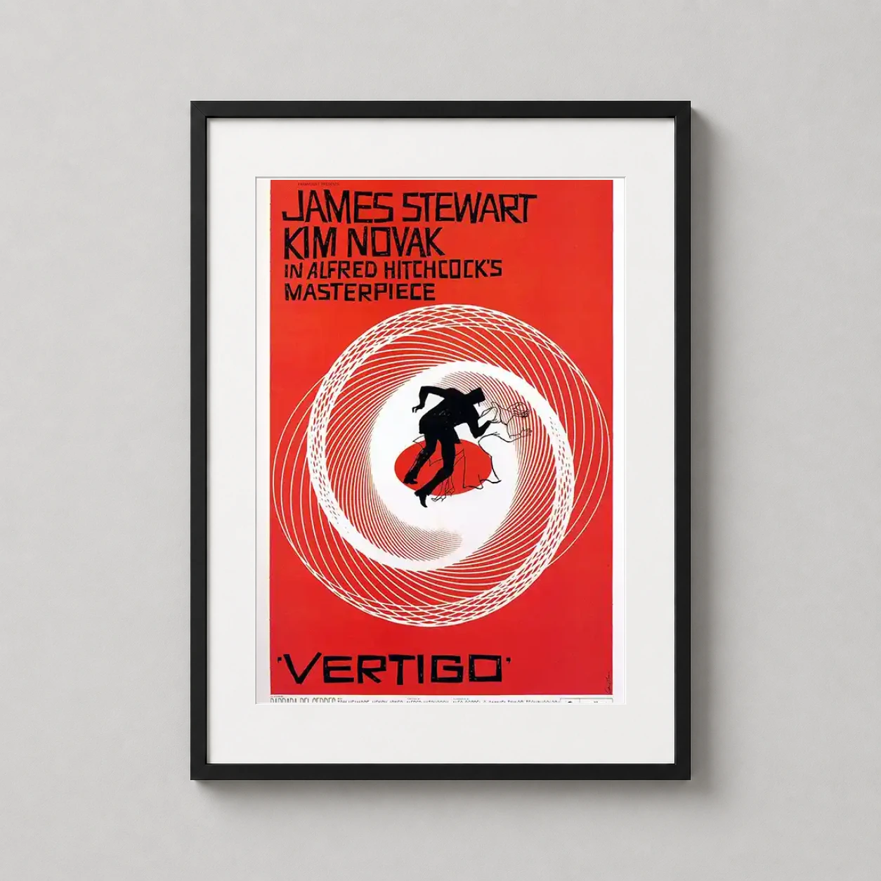 Vertigo Alfred Hitchcock Saul — graphic film poster for Alfred Hitchcock's Vertigo featuring the