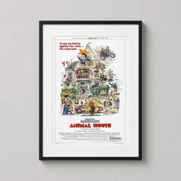 National Lampoon's Animal House 1978 Illustrated Movie Poster