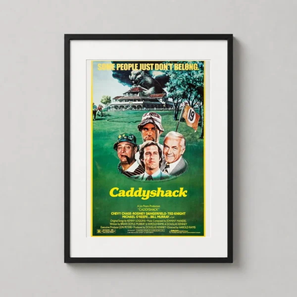 Caddyshack Classic 1980 Golf Comedy Art Movie Poster