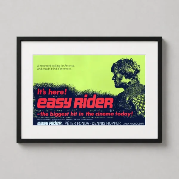 Easy Rider Iconic Vintage British Art Movie Poster
