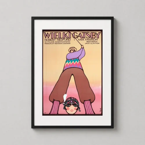 Great Gatsby Polish 1975 Surreal Golf Movie Poster