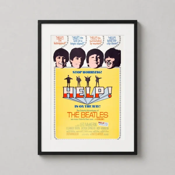 The Beatles Help! 1965 Classic Music Film Poster