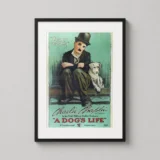 Charlie Chaplin A Dog's Life Vintage Movie Poster