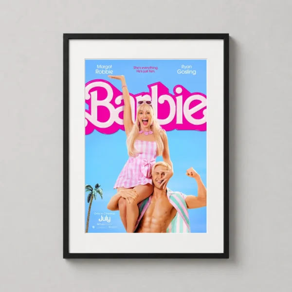 Barbie 2023 Margot Robbie and Ken Beach Movie Poster
