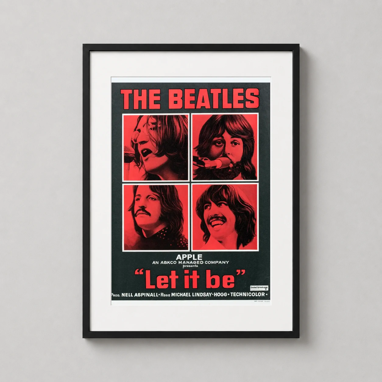 It — this vintage 1970 Belgian movie poster for Let It Be features