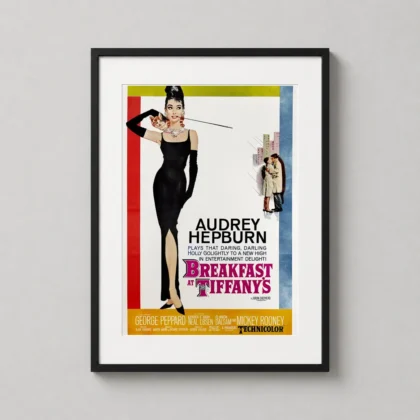 Breakfast at Tiffany's – Classic 1961 wall print with film-room character by MerchFuse