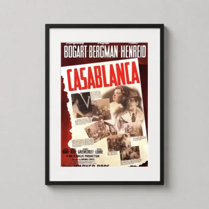 MerchFuse Casablanca – Classic Vintage movie poster with vintage character