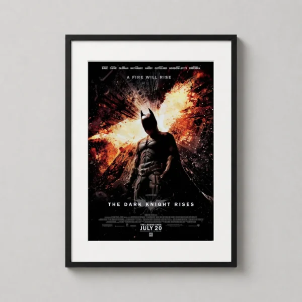 The Dark Knight Rises Fire Will Rise Batman Movie Poster