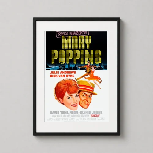 Mary Poppins 1964 Vintage Walt Disney Movie Poster