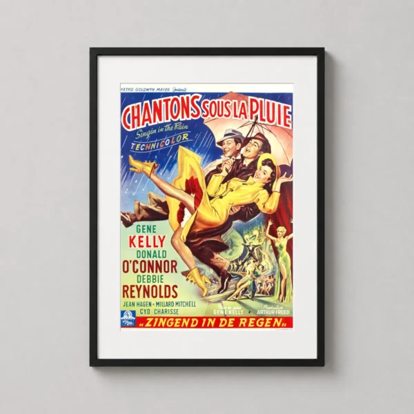 Singin' in the Rain Vintage Musical Movie Poster