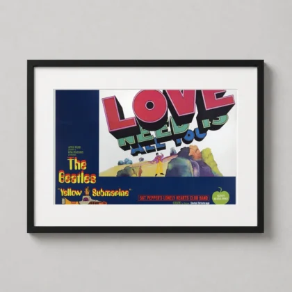 Beatles Yellow Submarine 1968 movie poster for gallery wall display by MerchFuse