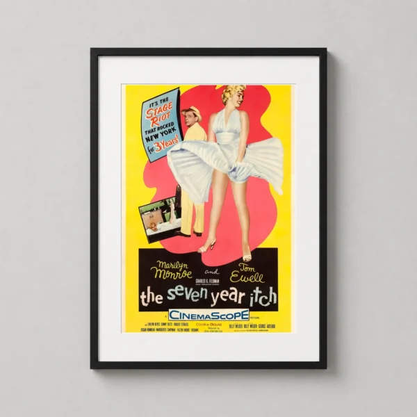 The Seven Year Itch 1955 Marilyn Monroe White Dress Poster Movie Poster