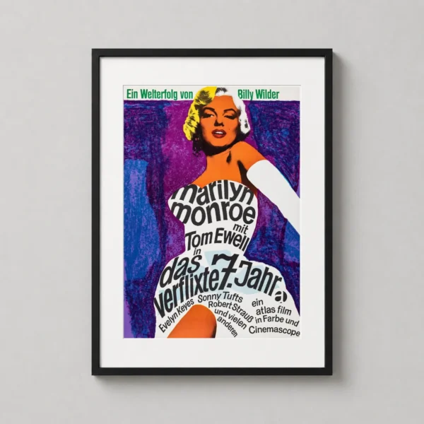 Seven Year Itch German Typographic Movie Poster