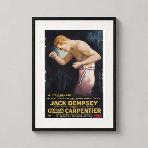 Jack Dempsey vs Georges Carpentier 1921 Heavyweight Poster Movie Poster