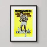 Muhammad Ali Skill Brains and Guts Vintage Movie Poster