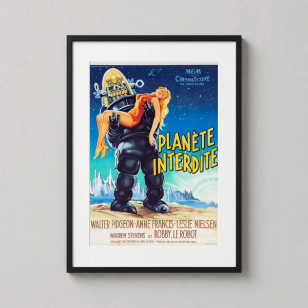 Forbidden Planet Planète Interdite French Vintage Movie Poster