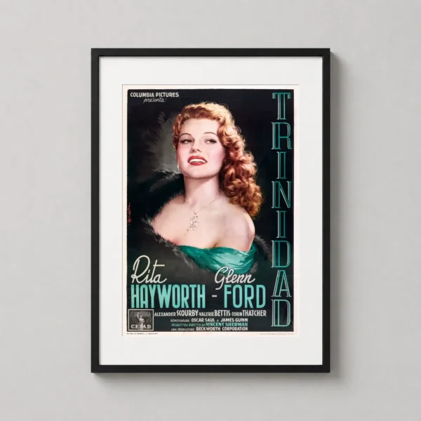 Rita Hayworth Affair in Trinidad Vintage Film Noir Movie Poster