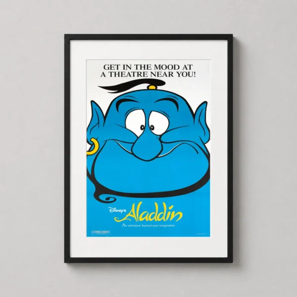 Aladdin Genie Vintage Promotional Movie Poster