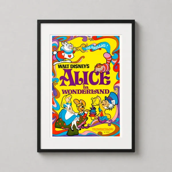 Alice in Wonderland 1974 Retro Psychedelic Movie Poster