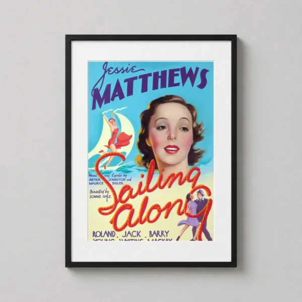 Sailing Along 1938 Jessie Matthews Retro Movie Poster