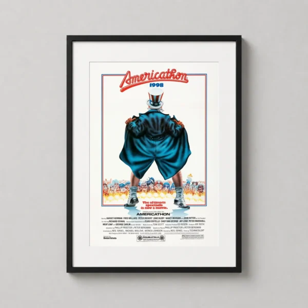 Americathon 1979 Cult Uncle Sam Satirical Movie Poster