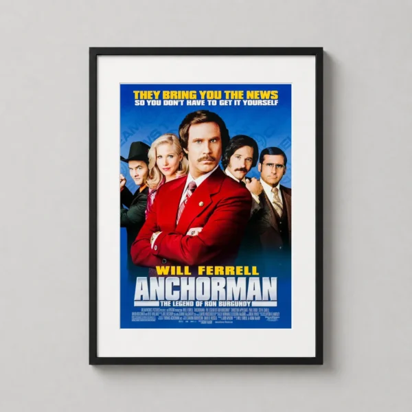 Anchorman The Legend of Ron Burgundy Cast Portrait Movie Poster
